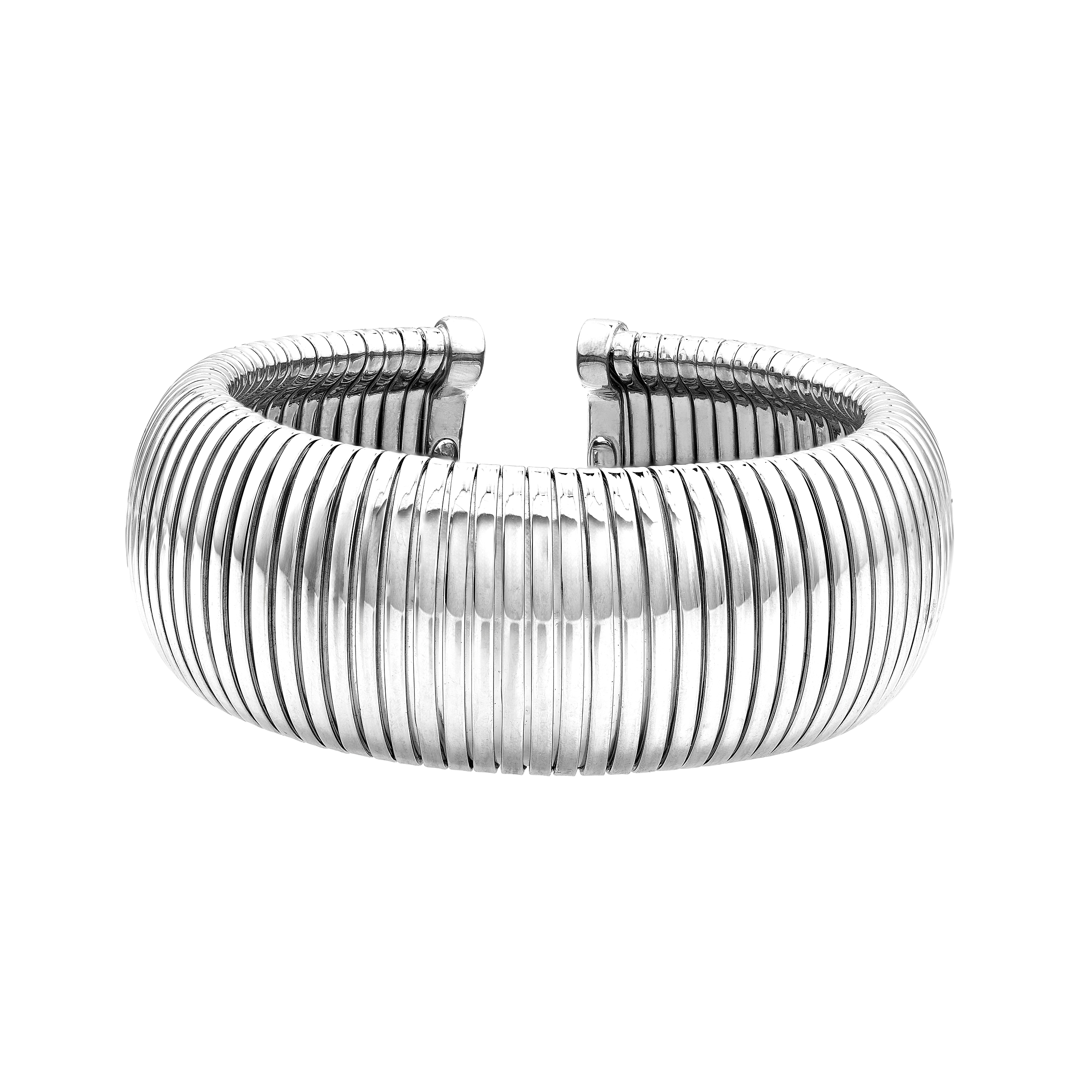 Sterling Silver Tubogas Open Bangle